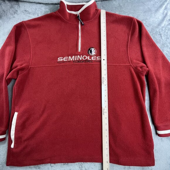 Florida State Seminoles Jacket Mens XL NCAA Football Fleece Quarter Zip Pullover - Picture 5 of 11